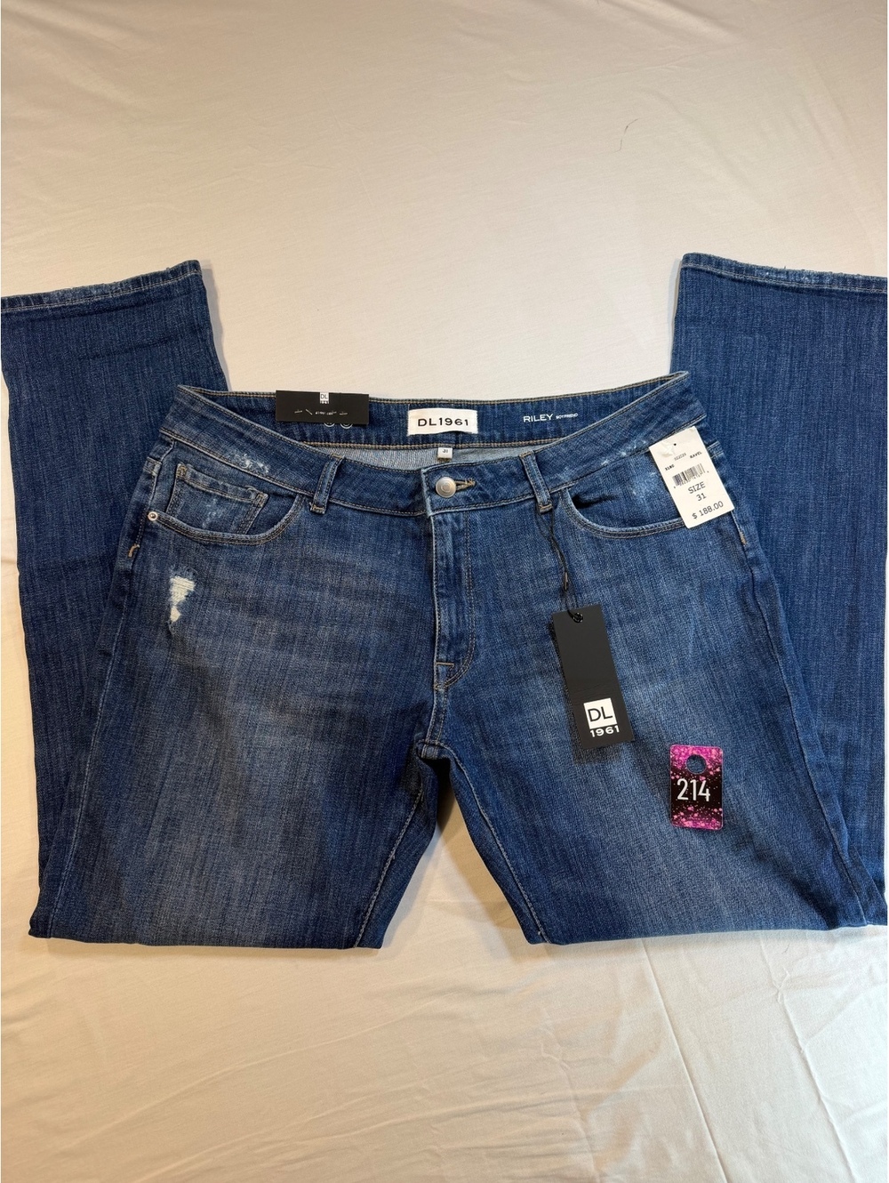 DL1961 Riley Boyfriend Jeans Size 31 Smart Denim
